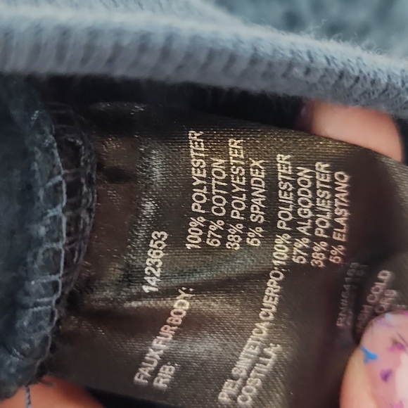 Jacket, Teal Blue/Green Soft, Fuzzy, Teddy Bear 🧸 Hoodie, Zipup, Womens, - Picture 10 of 10